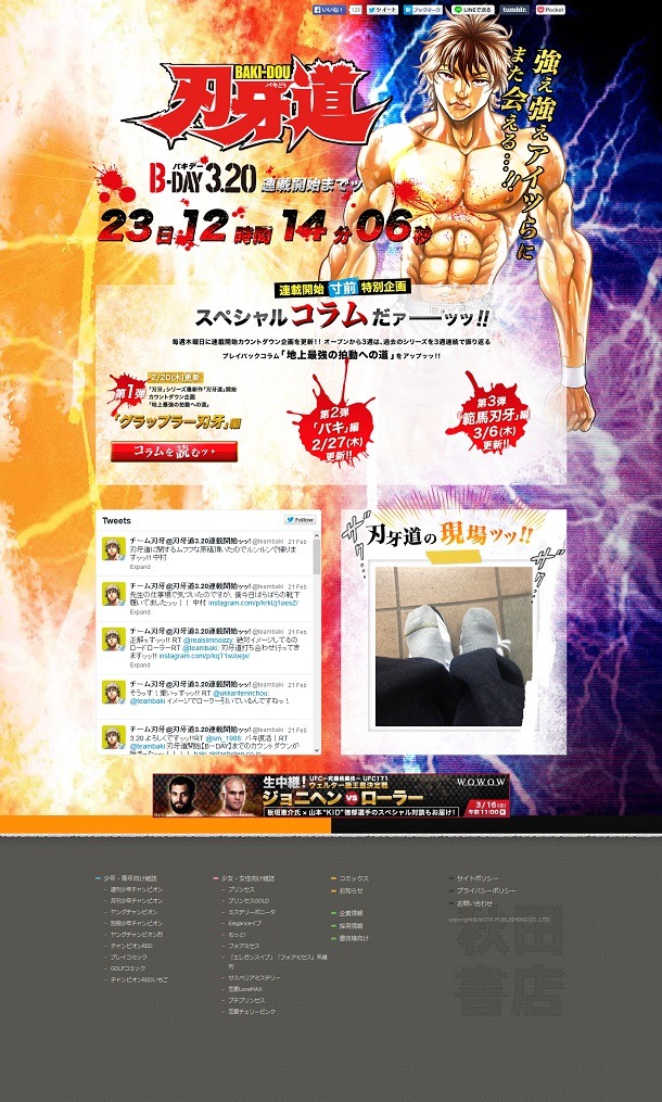 スペシャルサイトのイメージ。