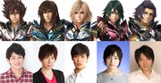 CGアニメーション映画「聖闘士星矢 LEGEND of SANCTUARY」のキャスト陣。写真下段の左よりペガサス星矢役の石川界人、ドラゴン紫龍役の赤羽根健治、キグナス氷河役の小野賢章、アンドロメダ瞬役の岡本信彦、フェニックス一輝役の野島健児。 (c)2014 車田正美/「聖闘士星矢」製作委員会