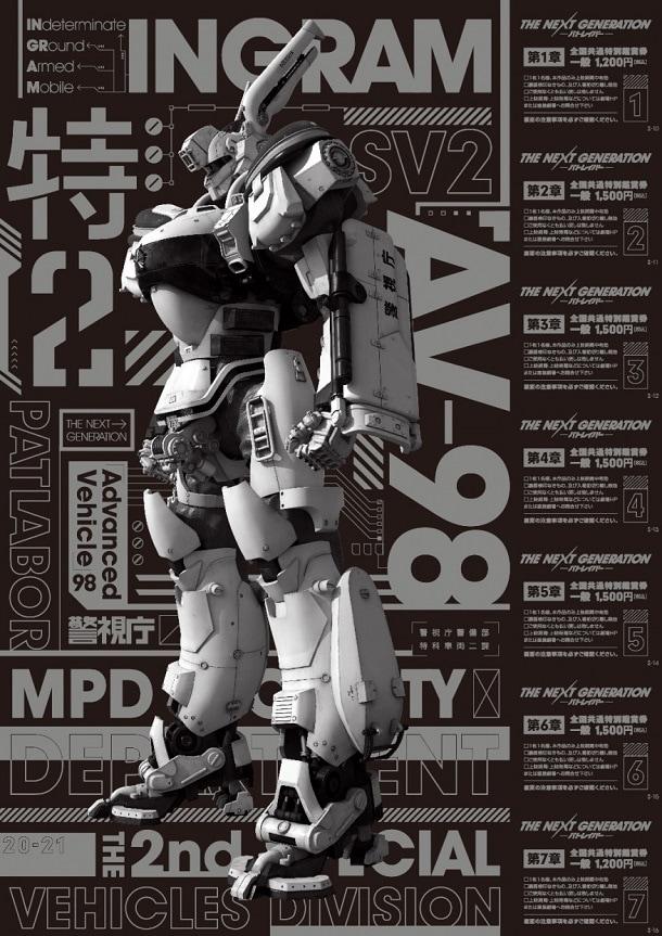 「THE NEXT GENERATION パトレイバー」前売り券のビジュアル。 (c)2014 「THE NEXT GENERATION -PATLABOR-」製作委員会
