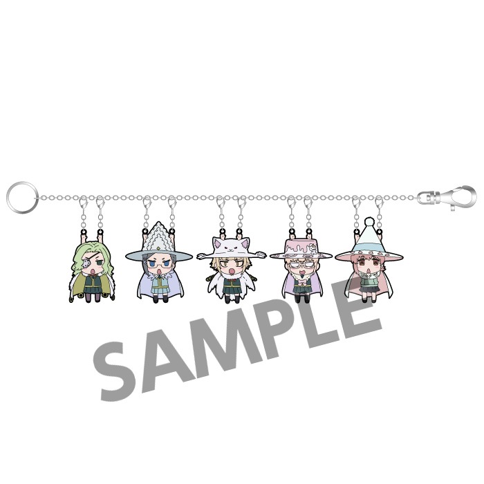 「ウィッチクラフトワークス KMM団魔女狩りラバーキーホルダーセット 拘束ver.」チェーン付き (c)水薙竜・講談社／ウィッチクラフトワークス製作委員会