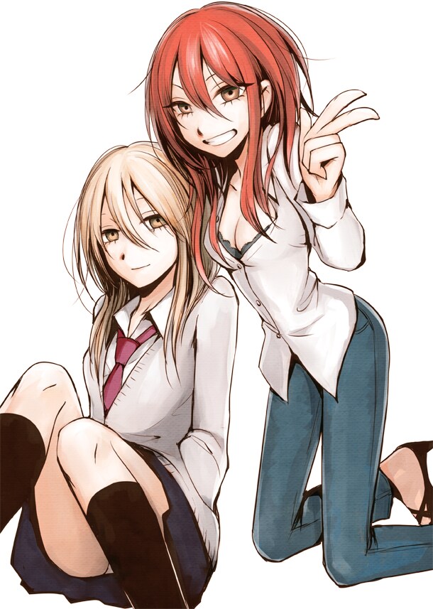 「鬼灯さん家のアネキ」と「ワールドゲイズ クリップス」のコラボイラスト。