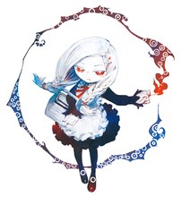 鈴木小波の新連載「燐寸（マッチ）少女」カット。