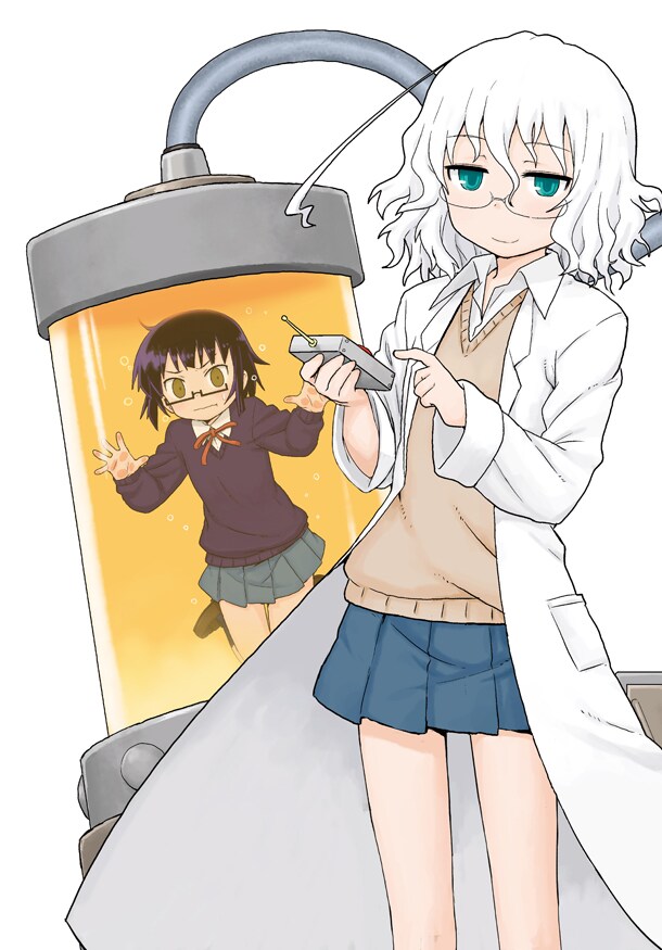 「カガクチョップ」1巻のカバーイラスト。