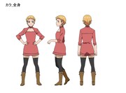 新たに公開された、カラのキャラクターデザイン。声優は寺崎裕香。(c)椎名 橙・白泉社／王室会報誌編集部