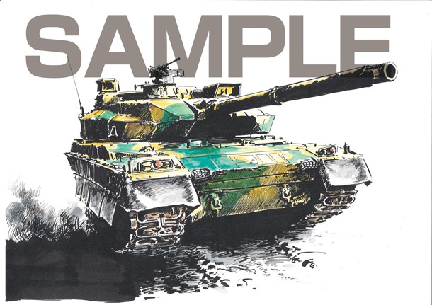「戦国自衛隊」の複製原画。