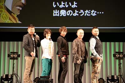 ジョースター一行がエジプトへ向かう際のシーンを再現するキャスト陣。