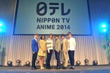 （左から）福山潤、前田玲奈、島崎信長、中井和哉、小野大輔、櫻井孝宏。(c)唐々煙／マッグガーデン・「曇天に笑う」製作委員会 (c)星奏学院オーケストラ部 (c)CAPCOM / BASARA JE (c)ヨシノサツキ／スクウェアエニックス・「ばらかもん」製作委員会 (c)アニメ「寄生獣2014」製作委員会 (c)椎名 橙・白泉社／王室会報誌編集部