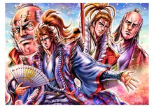 「義風堂々!! 直江兼続 ～前田慶次 花語り～」のカット。 (c)原哲夫・堀江信彦・出口真人/NSP 2014