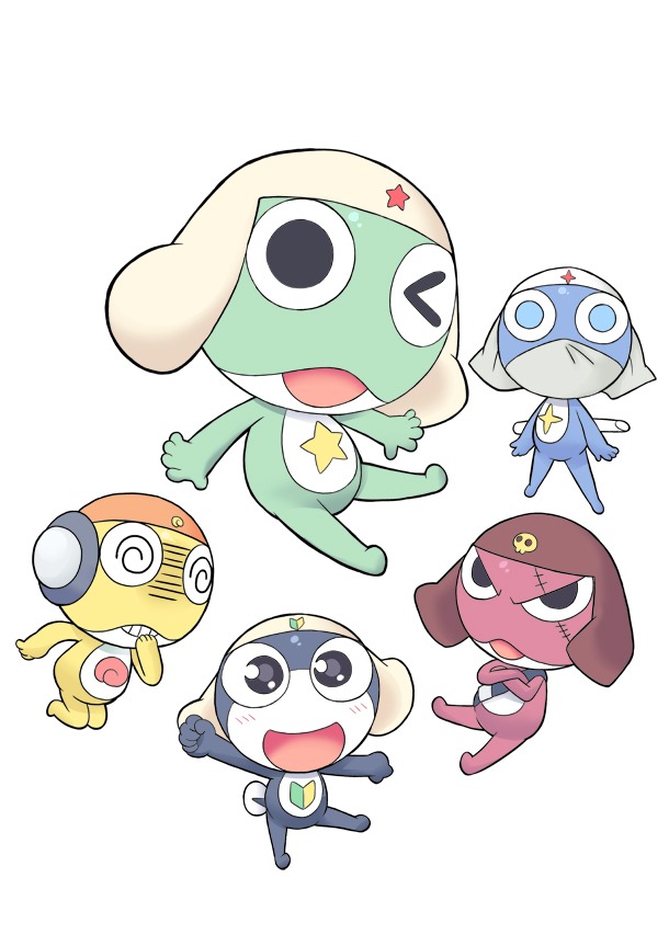 「ケロロ」のキャラクターイラスト。(c)2014 Mine Yoshizaki/KADOKAWA, SUNRISE