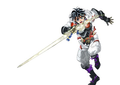 曽田正人による新連載「テンプリズム」の主人公・十（ツナシ）のビジュアル。