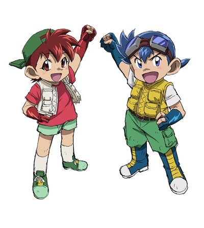 「爆走兄弟レッツ＆ゴー!!」のビジュアル。左から星馬烈、星馬豪。 (c)こしたてつひろ／小学館・ShoPro