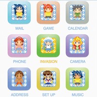 「侵略！イカ娘」iPhone5/5Sケース「ika-Phone」の絵柄。