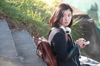 エピソード3「倍音」で主演を務める松岡茉優。(c)2014五十嵐藍・KADOKAWA/「ワールドゲイズ クリップス」パートナーズ