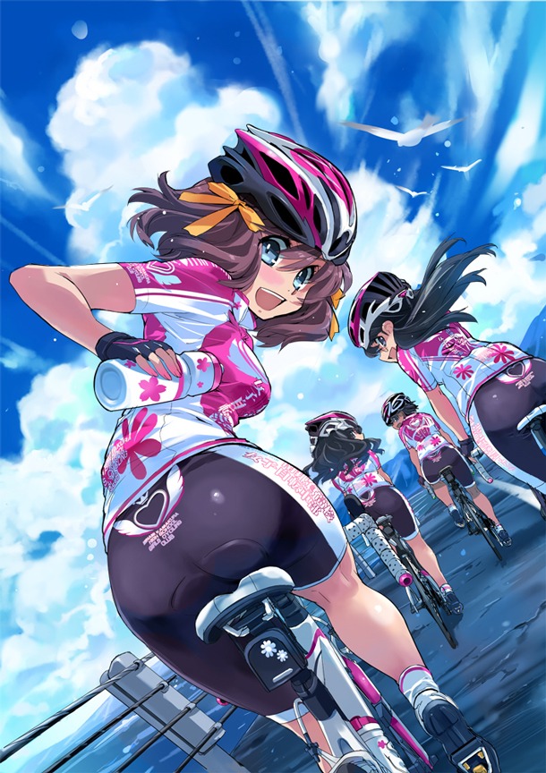 「南鎌倉高校女子自転車部」5巻のイメージカット。