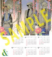 丸善､ジュンク堂書店､文教堂書店の特典「＆」カレンダー。