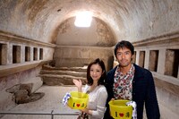 2400年前に建設されたテルマエ・スタビアーネ浴場にて。