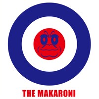 「きんどーちゃんTHE MAKARONI Tシャツ」（ホワイト）の絵柄。