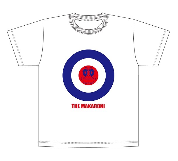 「きんどーちゃんTHE MAKARONI Tシャツ」（ホワイト）