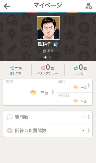 島耕作のプロフィールページ。