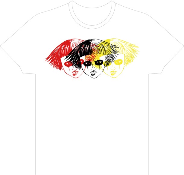 Tシャツのプリント例。