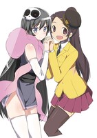 「市場クロガネは稼ぎたい」と「神のみぞ知るセカイ」とのコラボイラスト。