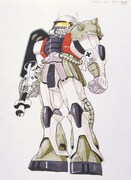 ラフデザイン〈ザク〉大河原邦男、1978年(c)創通・サンライズ