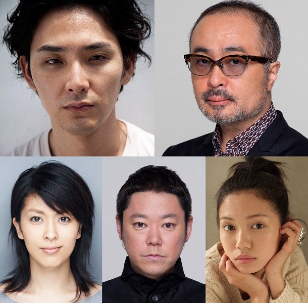 上段左から松田龍平、松尾スズキ。下段左から松たか子、阿部サダヲ、二階堂ふみ。 (c)2015 いがらしみきお・小学館／『ジヌよさらば～かむろば村へ～』製作委員会