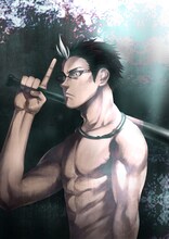 「あと一本の男」のカット。(c)森田まさのり・金田一蓮十郎／集英社