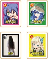 KADOKAWA作品のキャラクターがあしらわれた麻雀牌。イベント用に特注で制作された。