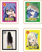 KADOKAWA作品のキャラクターがあしらわれた麻雀牌。イベント用に特注で制作された。