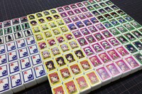 KADOKAWA作品のキャラクターがあしらわれた麻雀牌。イベント用に特注で制作された。