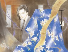 波津彬子による新シリーズ「ふるぎぬや紋様帳」のカット。 (c)波津彬子／小学館