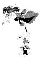 「エルフを狩るモノたち2」の矢上裕による、オリジナル人魚の投稿例。キャラクター設定は特設サイトで確認を。