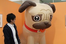 アポのバルーンを眺める小山宙哉。