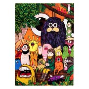 「勇者たち」のテキスタイルパネル。パンツは見えていない。