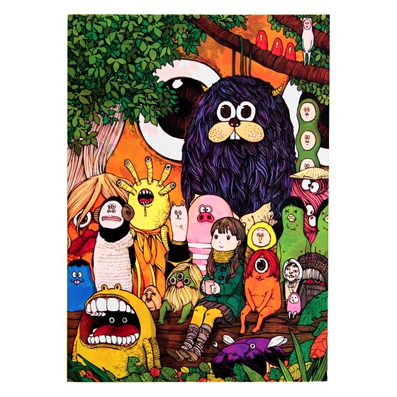 「勇者たち」のテキスタイルパネル。パンツは見えていない。