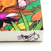 テキスタイルパネルにサインが入った様子。