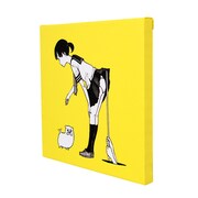 「パンツちゃん（黄）」のテキスタイルパネル。