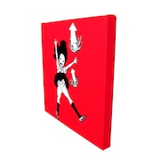 「パンツちゃん（赤）」のテキスタイルパネル。