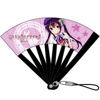 「『ご注文はうさぎですか？』ミニ扇子ストラップ」リゼ柄。(c)Koi・芳文社/ご注文は製作委員会ですか?