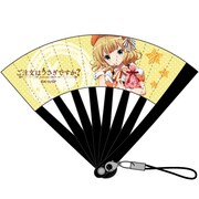 「『ご注文はうさぎですか？』ミニ扇子ストラップ」シャロ柄。(c)Koi・芳文社/ご注文は製作委員会ですか?