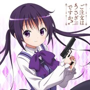 「『ご注文はうさぎですか？』もふもふミニタオル」リゼ柄。(c)Koi・芳文社/ご注文は製作委員会ですか?