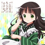 「『ご注文はうさぎですか？』もふもふミニタオル」千夜柄。(c)Koi・芳文社/ご注文は製作委員会ですか?