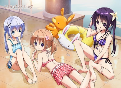 「『ご注文はうさぎですか？』もふもふひざ掛け」(c)Koi・芳文社/ご注文は製作委員会ですか?