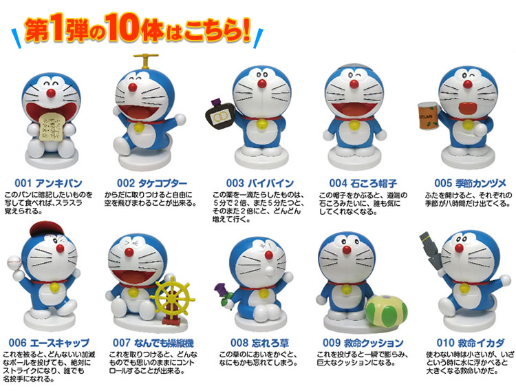 「ドラえもん 100体レジンフィギュアコレクション セット」（C）Fujiko-Pro,Shogakukan,TV-Asahi,Shin-ei,and ADK