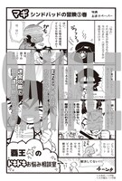 「マギ シンドバッドの冒険」3巻のサンデーサポーターショップ特典ペーパー。通常版、特別版、どちらを購入してもペーパーは付属する。