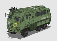 地球連邦製治安維持装甲バス (c)創通・サンライズ