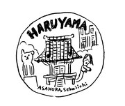 ワークショップで用意されている朝倉世界一描き下ろし、神社のイラスト。