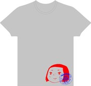 Tシャツへのプリントイメージ。
