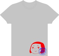 Tシャツへのプリントイメージ。